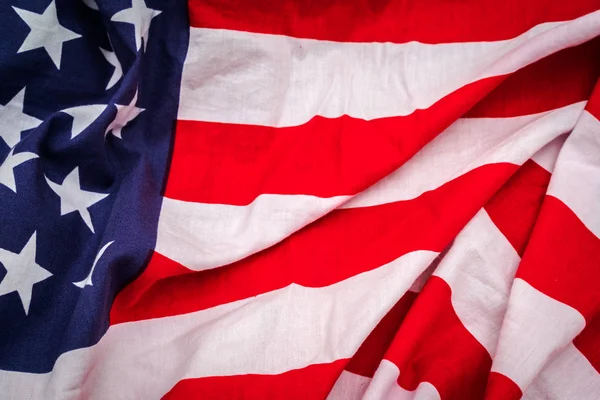 Primer plano de la bandera americana  . — Foto de Stock