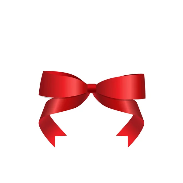 Shiny red ribbon. Vector illustration — Stock Vector