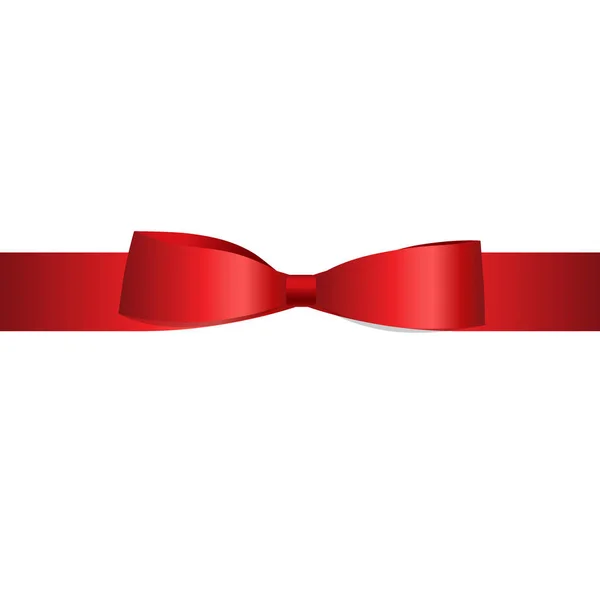 Shiny red ribbon. Vector illustration — Stock Vector