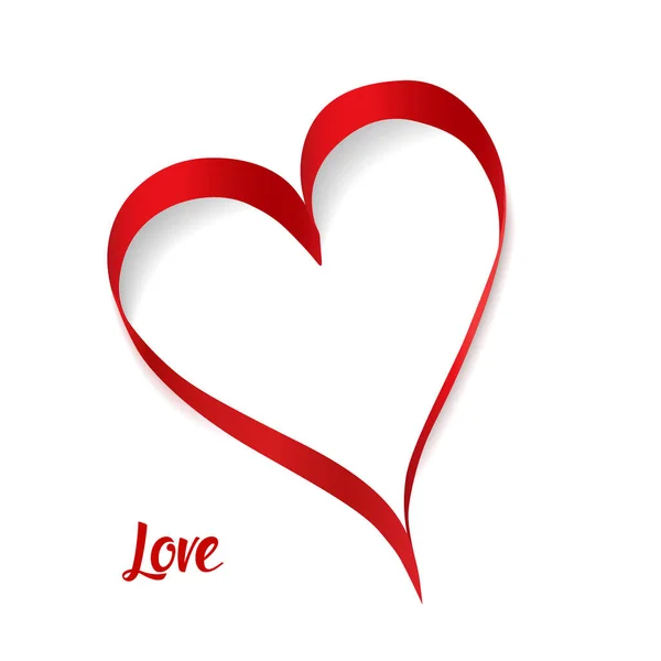 Cintas en forma de corazones. Ilustración vectorial — Vector de stock