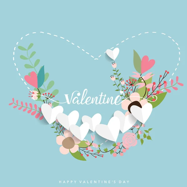 Día de San Valentín diseño de fondo. Ilustración vectorial — Archivo Imágenes Vectoriales