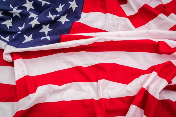 Closeup of American flag . Royalty Free Stock Photos