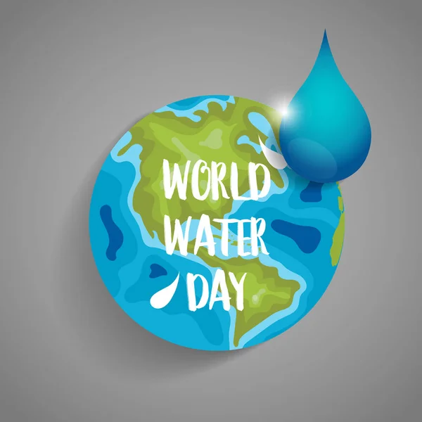 Día Mundial del Agua diseño de fondo. Ilustración vectorial — Vector de stock