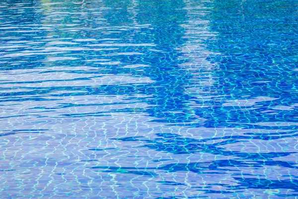 Blue swimming pool rippled water . — Stock Photo, Image