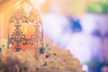 fener mum düğün sahne dekorasyonu ile .