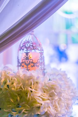 fener mum düğün sahne dekorasyonu ile .