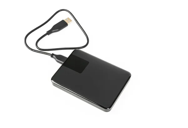 External Hard Disk Drive White Background — Stock Photo, Image