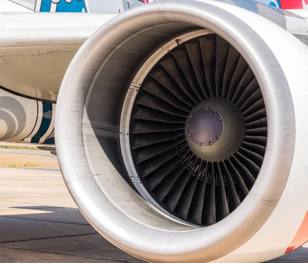 Turbine engine of airplane . — Stock Photo, Image