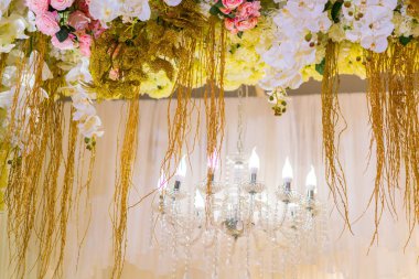 Vintage aydınlatma dekorasyon düğün için