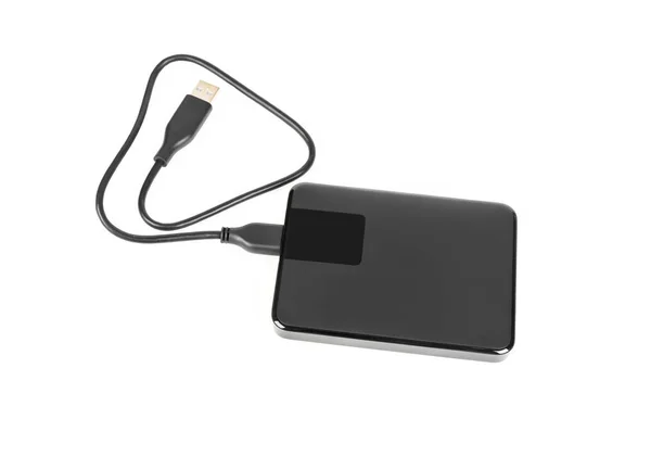 External Hard Disk Drive White Background — Stock Photo, Image