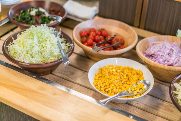 Salads Buffet Table Restaurant — Stock Photo, Image