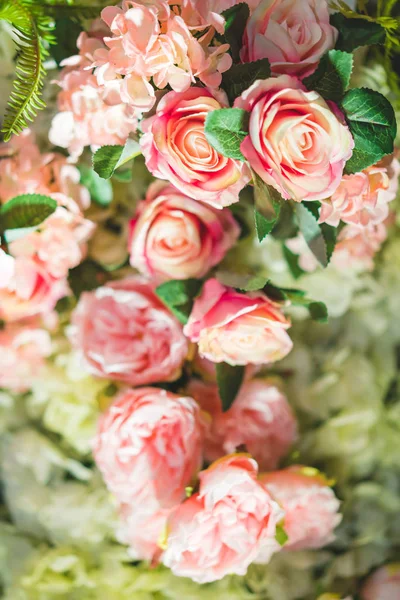 Lindas Flores Para Namorados Cena Casamento — Fotografia de Stock