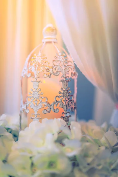 lanterns with candle in  wedding stage decoration