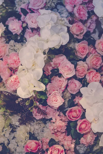 Lindas Flores Para Namorados Cena Casamento Imagem Filtrada Processada Efeito — Fotografia de Stock