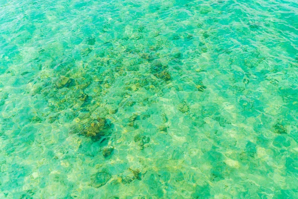 Bovenaanzicht Zee Met Koraalriffen Het Eiland Malediven — Stockfoto