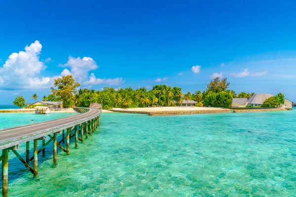 Güzel Villa Tropikal Maldivler Island — Stok fotoğraf