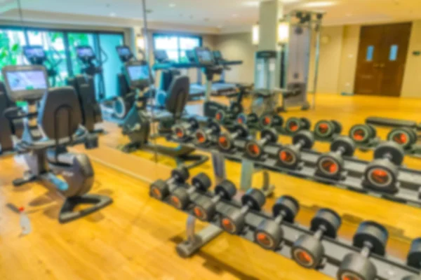 Abstrato Borrão Fitness Center Com Equipamentos Treinamento — Fotografia de Stock