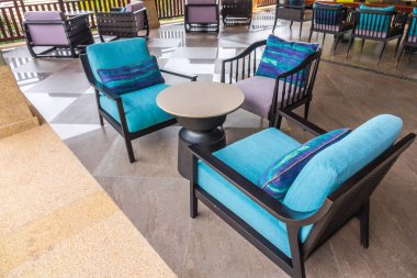 Closeup yastık ile modern mobilya