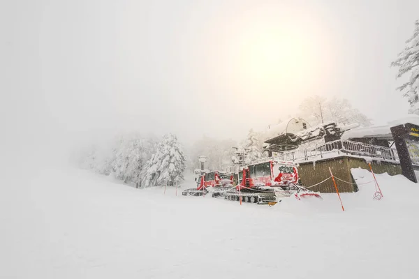 Rode Sneeuwblazer Machine Voertuig — Stockfoto