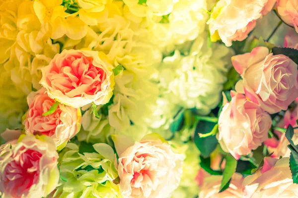 Gyönyörű Virágok Valentin Napi Esküvői Jelenet Szűrt Kép Feldolgozott Vintage — Stock Fotó