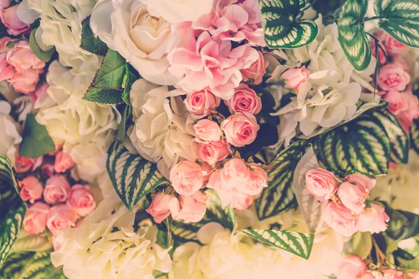 Красиві Квіти Валентинки Весільної Сцени Фарбоване Зображення Оброблене Вінтажним Ефектом — стокове фото