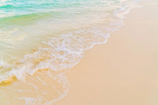 Vacker Tropisk Maldiverna Med Vita Sandstränder Och Havet — Stockfoto