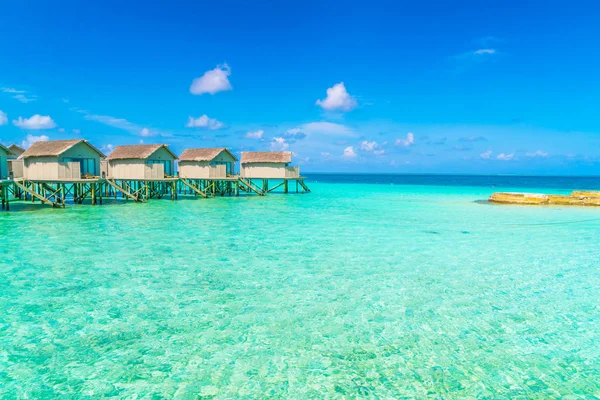 Красиві Води Віллах Тропічному Острові Мальдіви — стокове фото