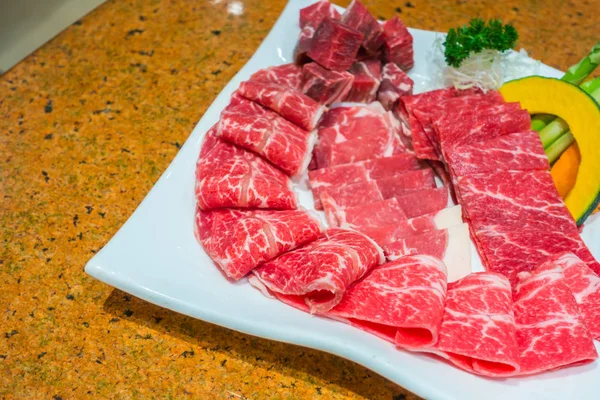 Carne Bovino Fresca Crua Não Cozida — Fotografia de Stock