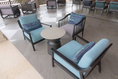 Closeup yastık ile modern mobilya