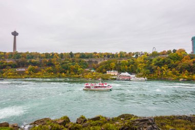 Niagara Falls Amerikan tarafı gündoğumu sırasında