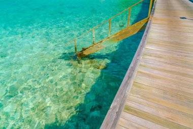 Güzel su Villa tropikal Maldivler Island  .