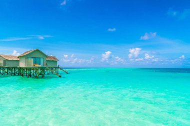 Güzel su Villa tropikal Maldivler Island  .