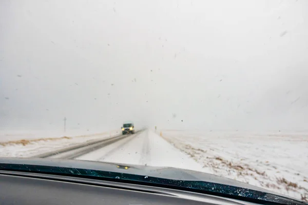 Abstract blur Road in Iceland, winter season  . — стоковое фото