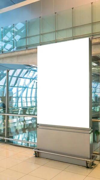 Blank advertising panel on airport . — Stock Photo, Image