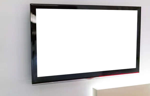 TV screen on wall .