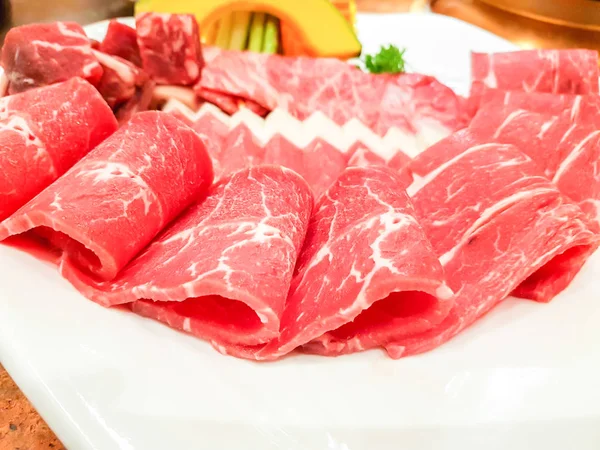 Uncooked raw fresh beef . — Stock Photo, Image
