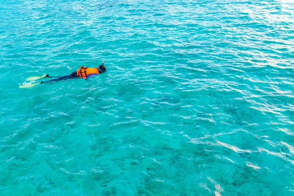 Snorkel Isla Tropical Maldivas — Foto de Stock