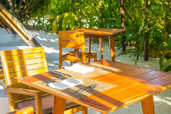 Tables Chair Outdoor Cafe Restaurant — Stock Photo, Image