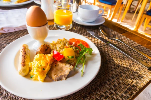 Closeup Egg Omelette Breakfast — Stock Photo, Image