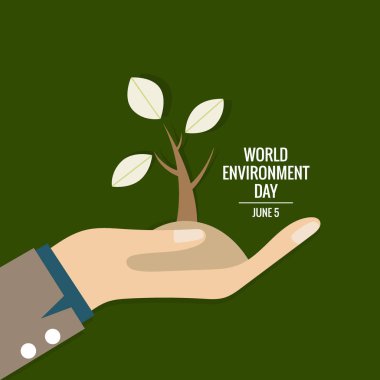 Dünya Çevre Günü konsepti. Vektör illüstrasyonu.