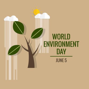 Dünya Çevre Günü konsepti. Vektör illüstrasyonu.