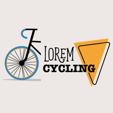 Bisiklet simgesi tasarım. Vektör çizim