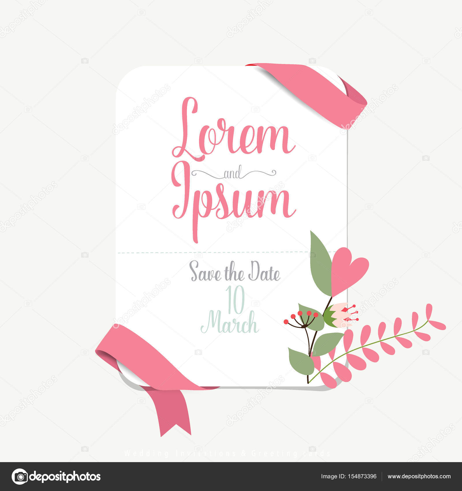 Brollop Inbjudan Kortdesign Med Sot Blomma Mallar Vecto Stock