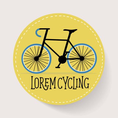 Bisiklet simgesi tasarım. Vektör çizim