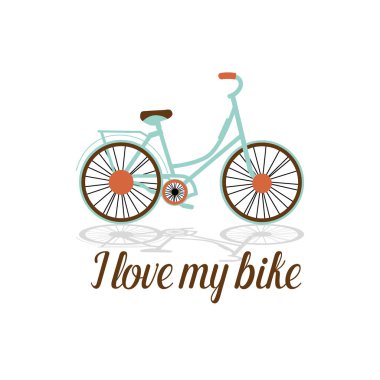 Bisiklet simgesi tasarım. Vektör çizim