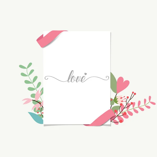 Bröllop inbjudan kortdesign med söt blomma mallar. VECTO — Stock vektor