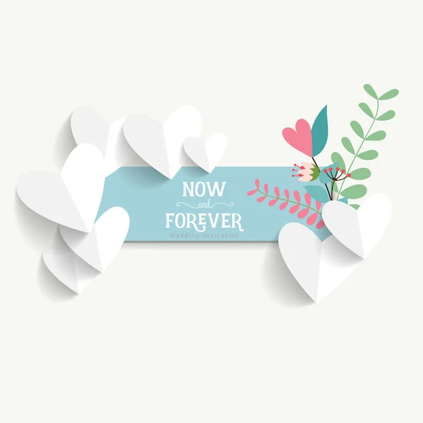 Diseño de tarjetas de invitación de boda con lindas plantillas de flores. Vecto. — Vector de stock