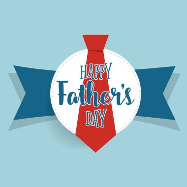 Mutlu Babalar günü kartı büyük kravatlı tasarlıyorum. Vektör çizim