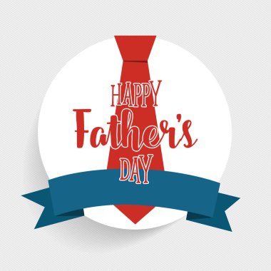 Mutlu Babalar günü kartı büyük kravatlı tasarlıyorum. Vektör çizim