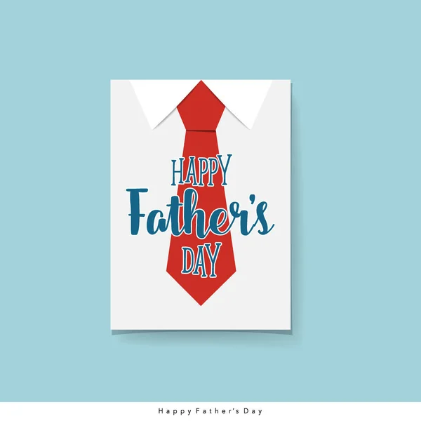 Щасливі батьки дизайн листівки день з Big Tie. Векторна ілюстрація — стоковий вектор